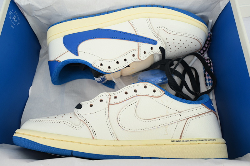 【DA7OG】闪电 OG版乔丹1代低帮  DM7866-104  Fragment Design x Travis Scott x Air Jordan 1 Retro Low OG SP 'Sail