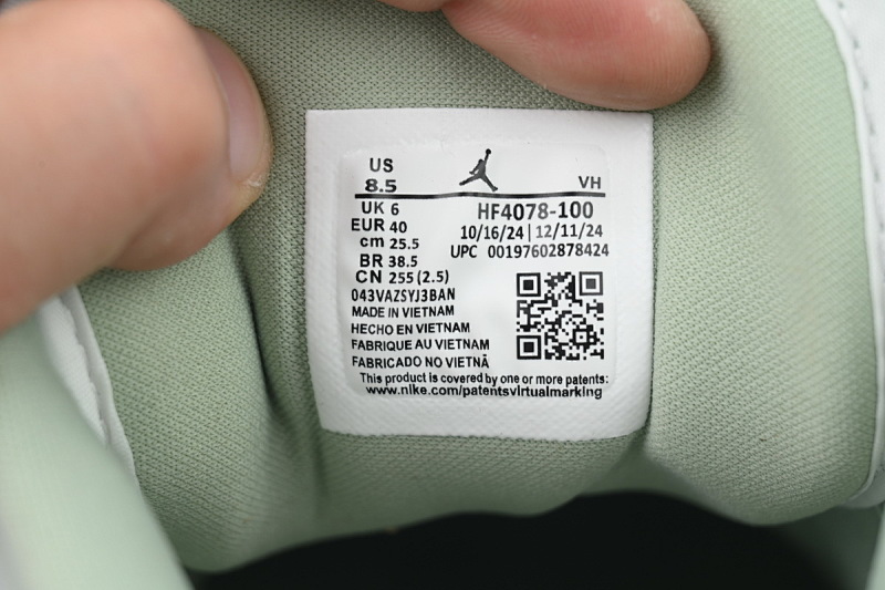 【AA1AQ】淡绿 乔丹1代低帮 HF4078-100 Air Jordan 1 Low SE 'Seafoam Sail'