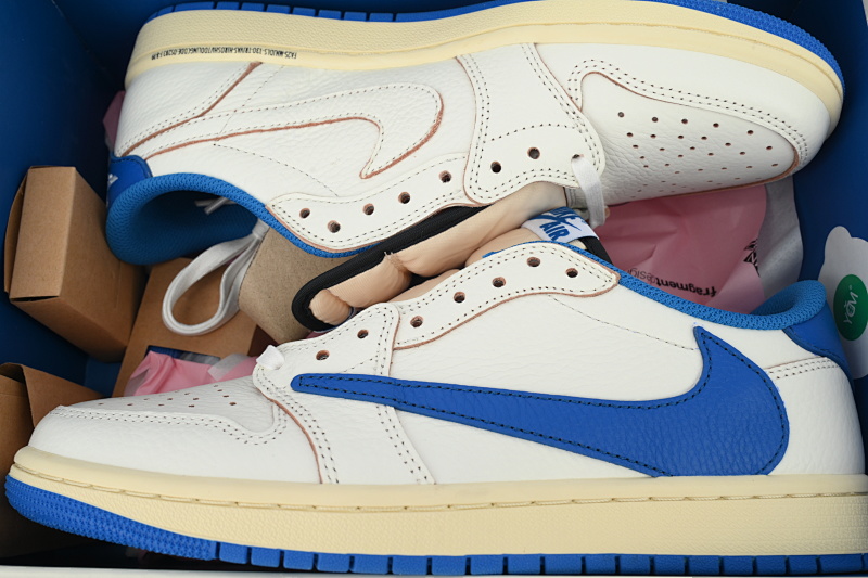 【CA1XP】白蓝 XP版乔丹1代 DM7866-104 Fragment Design x Travis Scott x Air Jordan 1 Retro Low