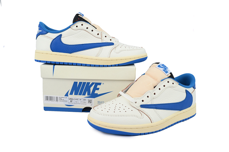 【CA1XP】白蓝 XP版乔丹1代 DM7866-104 Fragment Design x Travis Scott x Air Jordan 1 Retro Low