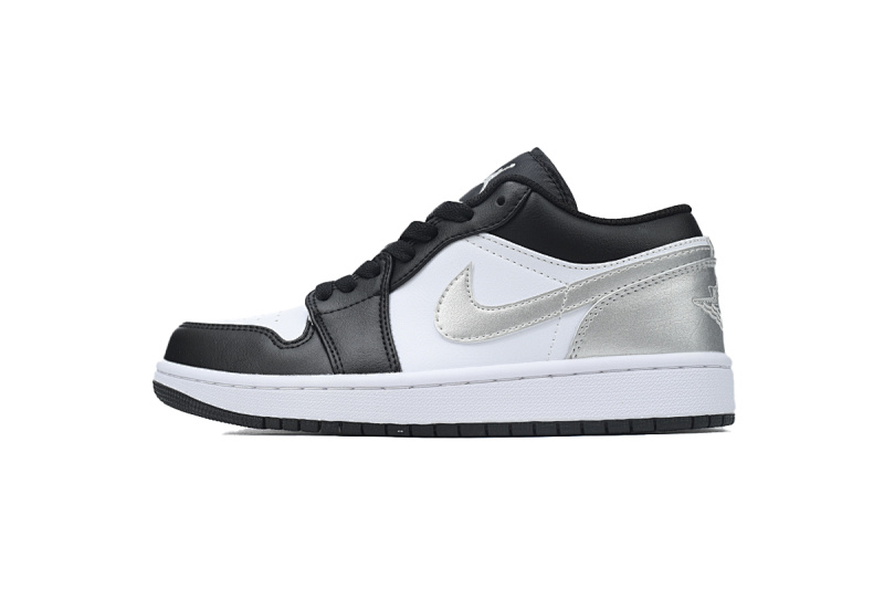 【AA1AQ】黑白银 乔丹1代低帮 553558-131 Air Jordan 1 Low Black Silver