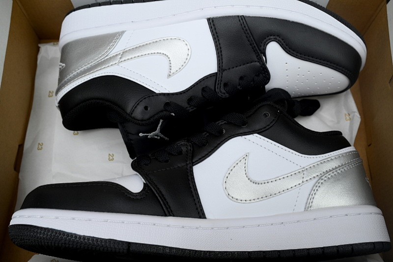 【AA1AQ】黑白银 乔丹1代低帮 553558-131 Air Jordan 1 Low Black Silver