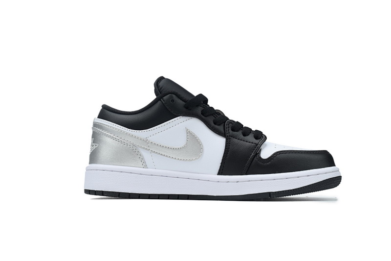 【AA1AQ】黑白银 乔丹1代低帮 553558-131 Air Jordan 1 Low Black Silver