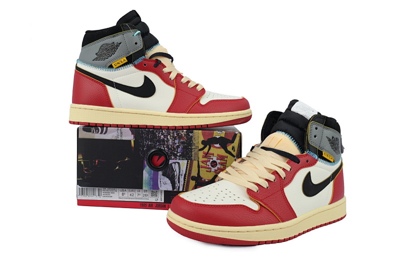 yupoo_325363_0aba25c7.jpg 【BA7XH】米白红联名 乔丹1代复古篮球鞋 HV8563-600 Union LA x Air Jordan 1 Retro High OG SP 'Chicago Shadow'