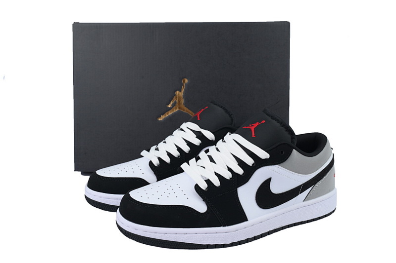 【AA1XH】低反光黑白灰 乔丹1代低帮 HF3188-106 Air Jordan 1 Low 'White Fire Red Black Matte Silver'