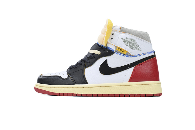 【BA7XH】米白黑联名 乔丹1代复古篮球鞋 BV1300-106 Union X Air Jordan 1 OG Hi Retro“Black Toe”