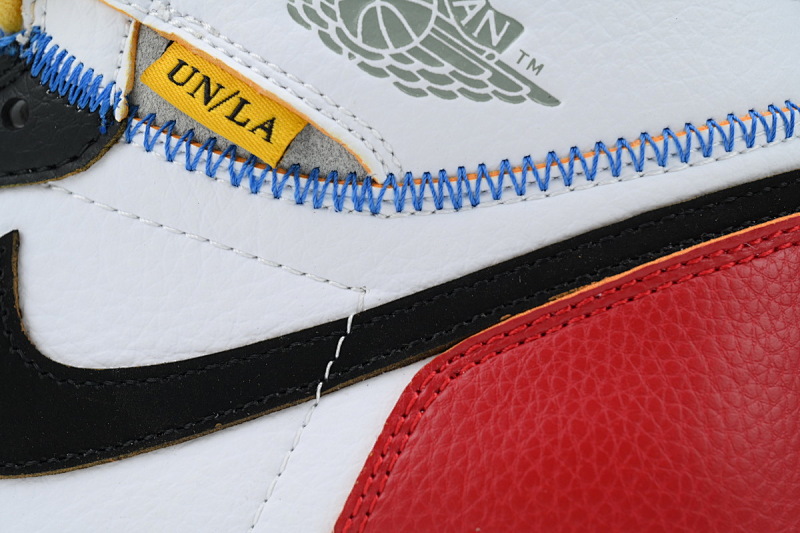 【BA7XH】米白黑联名 乔丹1代复古篮球鞋 BV1300-106 Union X Air Jordan 1 OG Hi Retro“Black Toe”