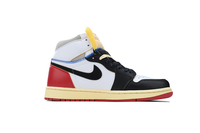 【BA7XH】米白黑联名 乔丹1代复古篮球鞋 BV1300-106 Union X Air Jordan 1 OG Hi Retro“Black Toe”