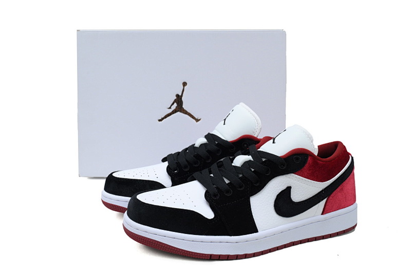 【AA1AQ】丝绸红 乔丹1代低帮 FZ3242-001 Air Jordan 1 Low SE 'Velvet Black Toe'