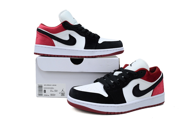 【AA1AQ】丝绸红 乔丹1代低帮 FZ3242-001 Air Jordan 1 Low SE 'Velvet Black Toe'