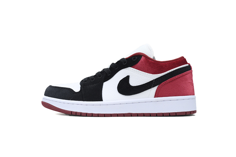 【AA1AQ】丝绸红 乔丹1代低帮 FZ3242-001 Air Jordan 1 Low SE 'Velvet Black Toe'
