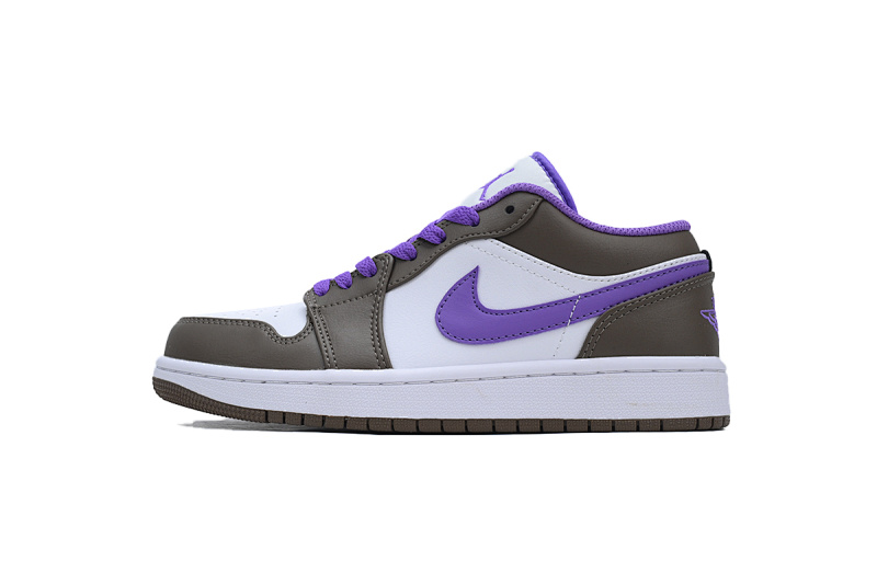 【AA1AQ】白棕紫 乔丹1代低帮 553558-215 Air Jordan 1 Low 'Palomino'