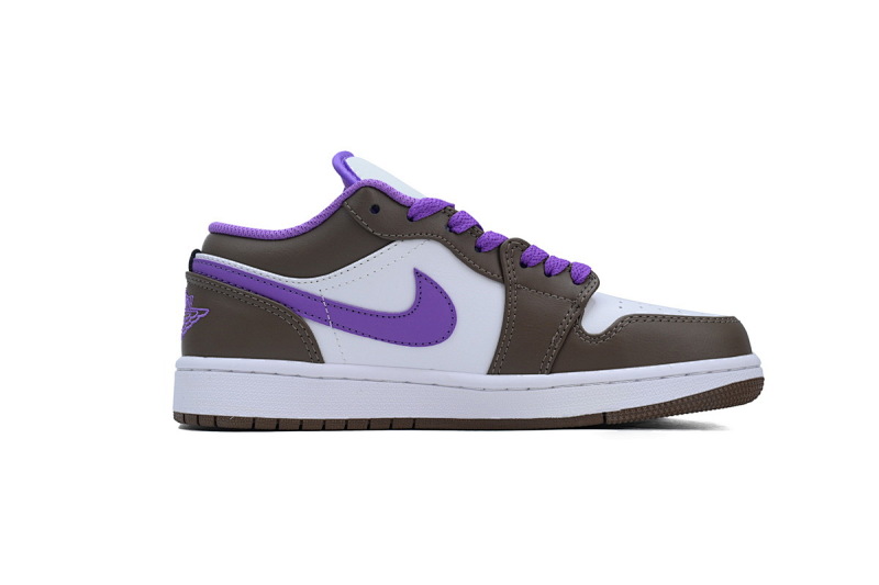 【AA1AQ】白棕紫 乔丹1代低帮 553558-215 Air Jordan 1 Low 'Palomino'