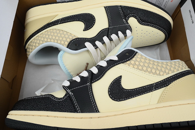 yupoo_325881_958cdeb2.jpg 【AA1XH】椰子 乔丹1代低帮 HQ3437-101 Air Jordan 1 Low SE 'Coconut Milk Black'