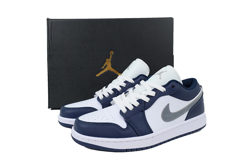 【AA1AQ】白湛蓝 乔丹1代低帮 553558-141 Air Jordan 1 Low 'Midnight Navy'