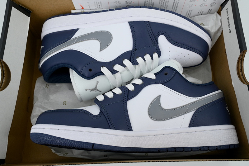 【AA1AQ】白湛蓝 乔丹1代低帮 553558-141 Air Jordan 1 Low 'Midnight Navy'