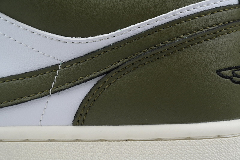 【AA1XH】黑白绿 乔丹1代低帮 553558-092 Air Jordan 1 Low 'Black Toe Medium Olive'