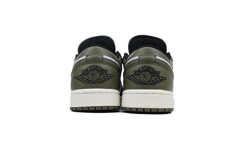 【AA1XH】黑白绿 乔丹1代低帮 553558-092 Air Jordan 1 Low 'Black Toe Medium Olive'