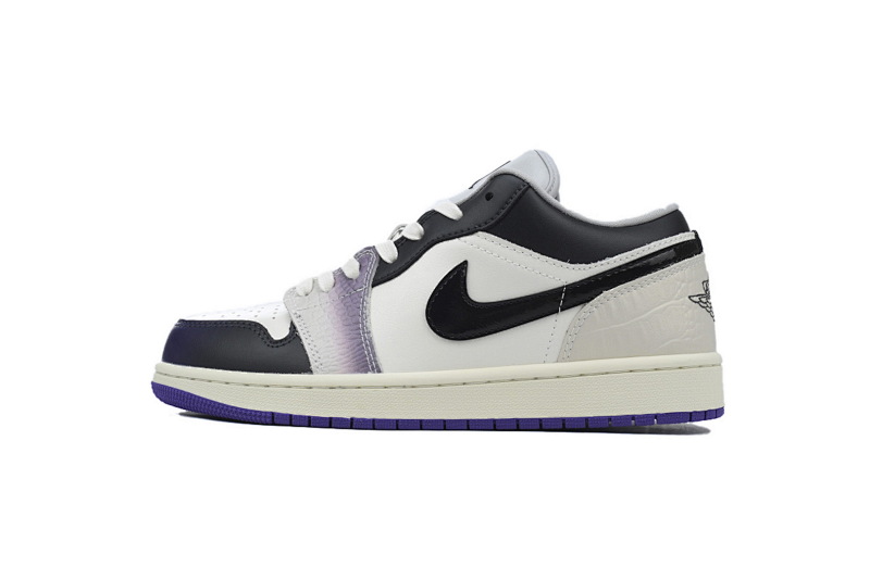 【AA1AQ】白黑紫 乔丹1代低帮 HF5759-101 Air Jordan 1 Low SE 'Punk Rock'