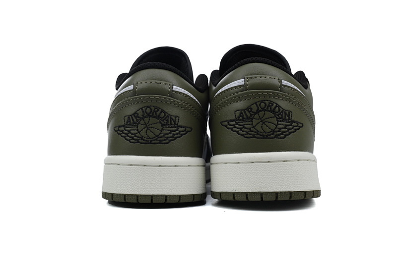 【AA1AQ】白军绿 乔丹1代低帮 553558-092 Air Jordan 1 Low 'Black Toe Medium Olive'