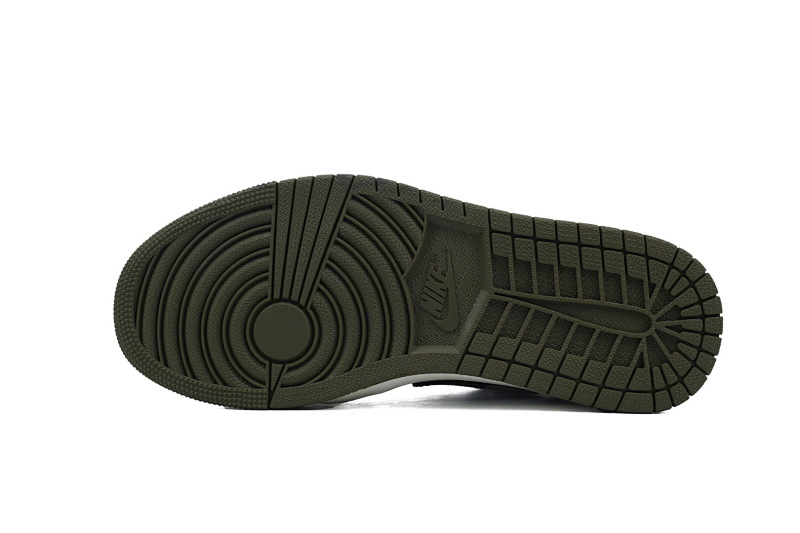 【AA1AQ】白军绿 乔丹1代低帮 553558-092 Air Jordan 1 Low 'Black Toe Medium Olive'