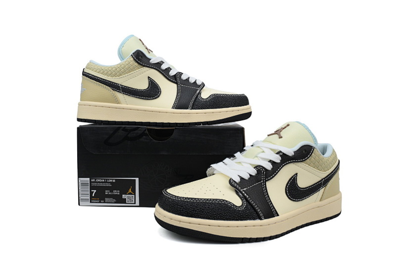 【AA1AQ】椰奶黑 乔丹1代低帮 HQ3437-101 Air Jordan 1 Low SE 'Coconut Milk Black'
