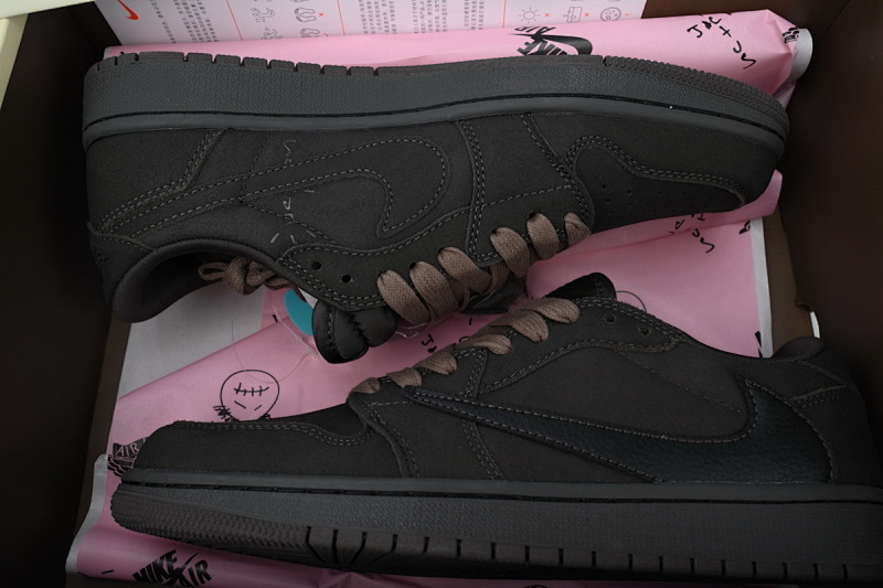 【AA1XH】低蟑螂侠倒勾 乔丹1代低帮 DM7866-202 Travis Scott x Air Jordan 1 Low OG SP 'Velvet Brown'