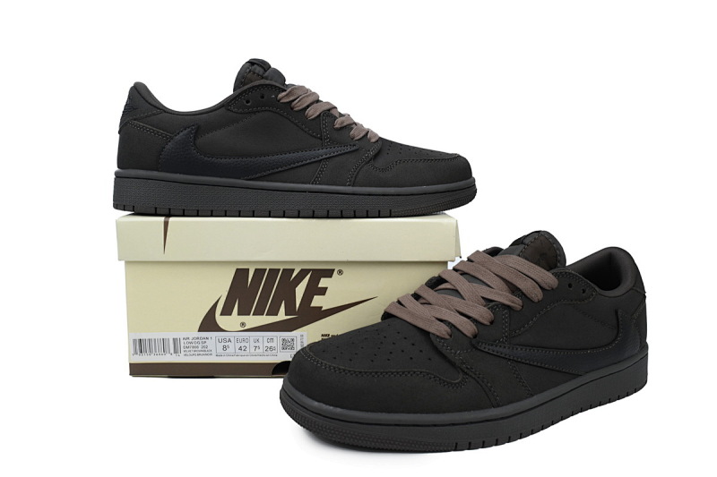【AA1XH】低蟑螂侠倒勾 乔丹1代低帮 DM7866-202 Travis Scott x Air Jordan 1 Low OG SP 'Velvet Brown'