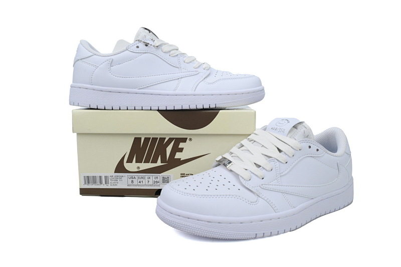 【AA1XH】低帮白倒钩 乔丹1代低帮 TD1228-111 Travis Scott x Air Jordan 1 Low White