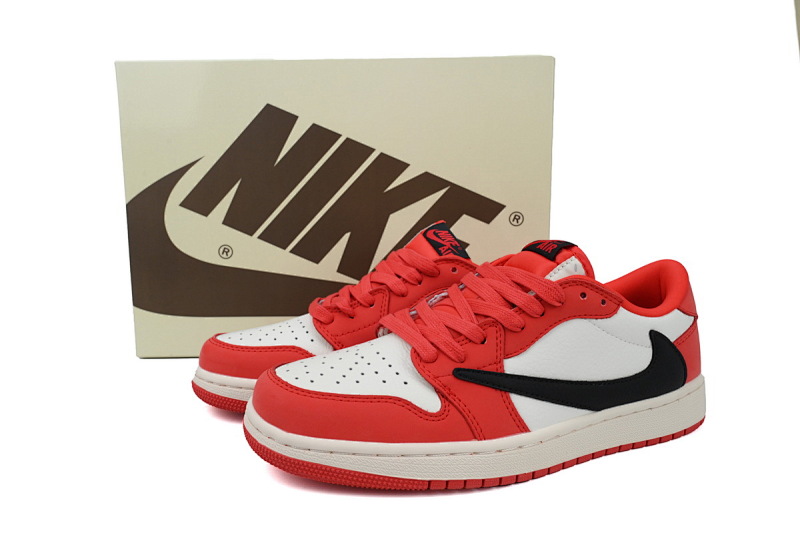 【AA1XH】新芝加哥倒钩 乔丹1代低帮 DM7688-100 Travis Scott x Air Jordan 1 Low Red