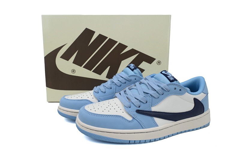 【AA1XH】低帮莱克倒勾 乔丹1代低帮 DM7688-400 Travis Scott x Air Jordan 1 Low Blue