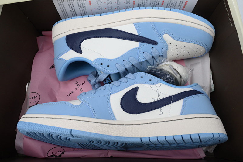 【AA1XH】低帮莱克倒勾 乔丹1代低帮 DM7688-400 Travis Scott x Air Jordan 1 Low Blue