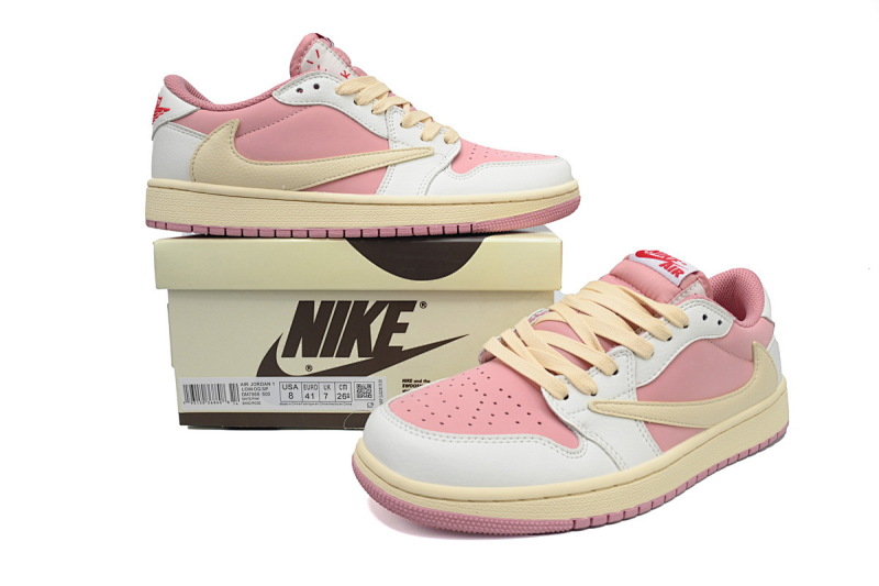 yupoo_326452_13de4272.jpg 【AA1XH】白粉倒勾 乔丹1代低帮 DM7866-600 Travis Scott x Air Jordan 1 Low OG White Pink