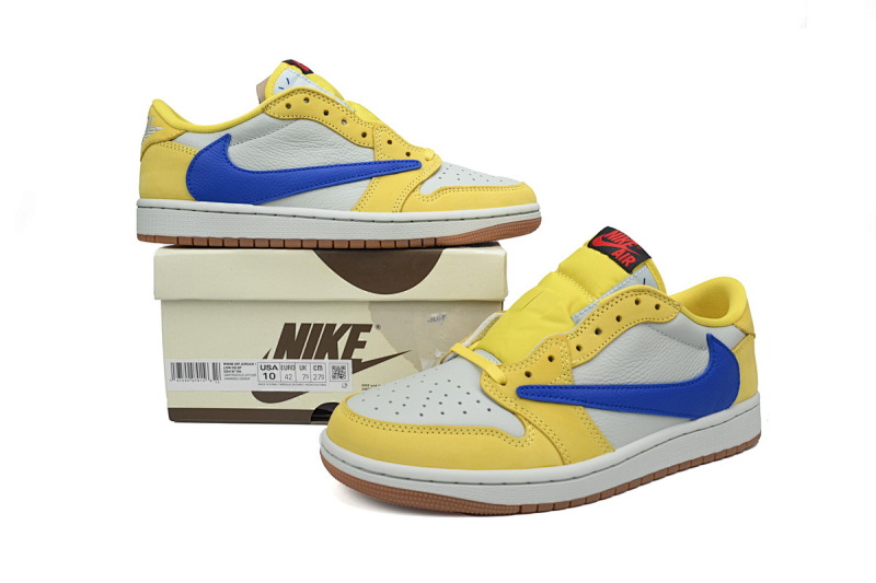 【CA1K6】8.0黄倒勾 纯原乔丹1代低帮 DZ4137-700 Travis Scott x Air Jordan 1 Low OG 'Canary'