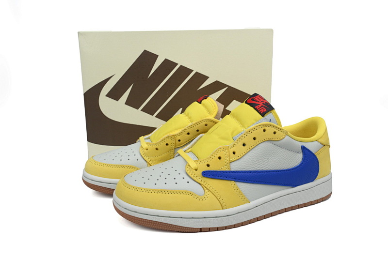 【CA1K6】8.0黄倒勾 纯原乔丹1代低帮 DZ4137-700 Travis Scott x Air Jordan 1 Low OG 'Canary'