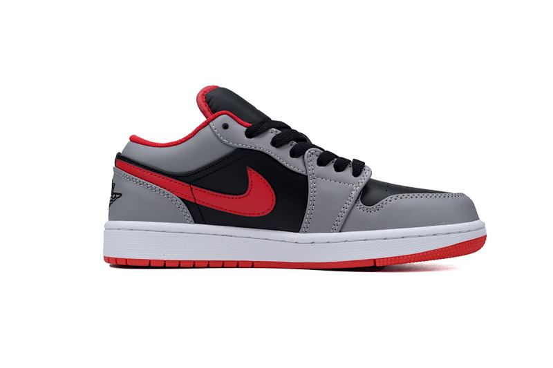 【AA1AQ】灰黑红 乔丹1代低帮 553558-060 Air Jordan 1 Low "Black/Cement Grey"