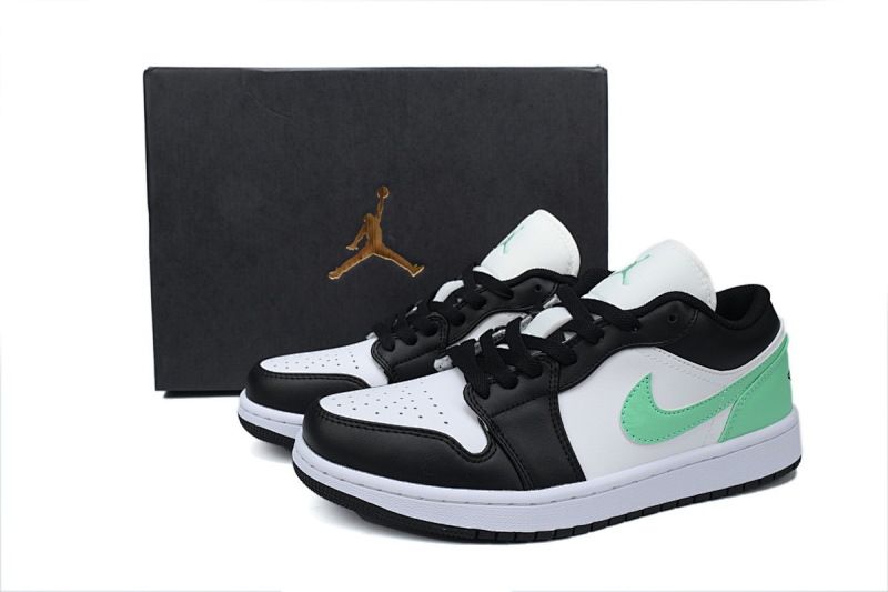 【AA1AQ】白绿黑 乔丹1代低帮 553558-131 Air Jordan 1 Low "Green Glow"
