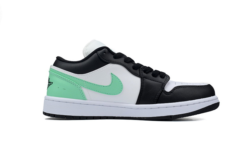 【AA1AQ】白绿黑 乔丹1代低帮 553558-131 Air Jordan 1 Low "Green Glow"