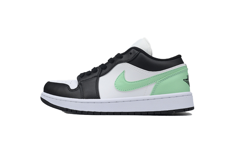 【AA1AQ】白绿黑 乔丹1代低帮 553558-131 Air Jordan 1 Low "Green Glow"