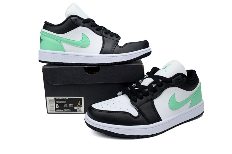 【AA1AQ】白绿黑 乔丹1代低帮 553558-131 Air Jordan 1 Low "Green Glow"