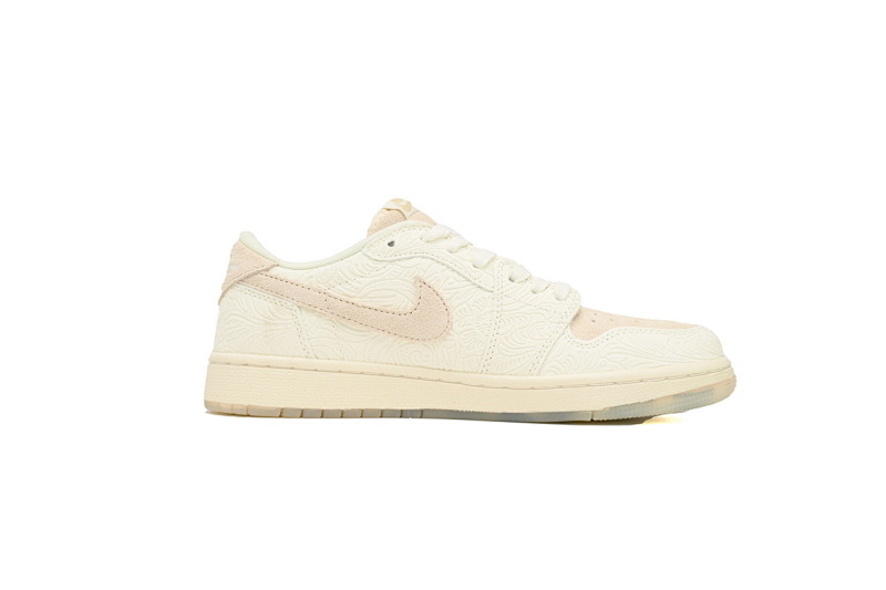 【AA1XH】浮雕白 乔丹1代低帮 FZ0455-200 Chris Paul x Air Jordan 1 Low OG “Give Them Flowers”