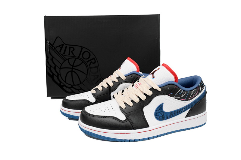 【AA1XH】白黑蓝 乔丹1代低帮 FV3622-141 Air Jordan 1 Low SE "Black/Industrial Blue"