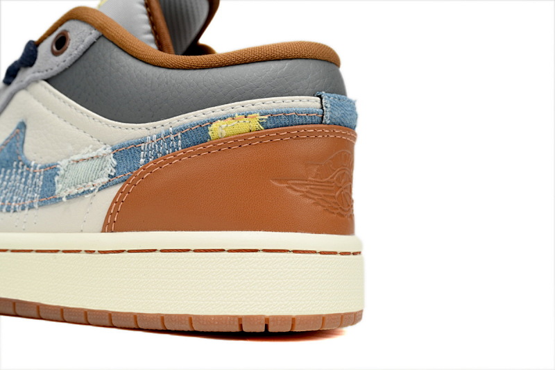 【AA1AQ】牛仔棕 乔丹1代低帮 FZ5046-041  Jordan 1 Low SE GS 'Sashiko'