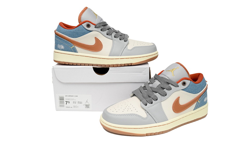 【AA1AQ】牛仔灰 乔丹1代低帮 FZ5045-091  Nike Air Jordan 1 Low 'Phantom'