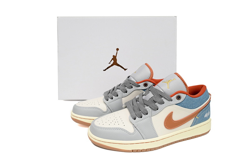 【AA1AQ】牛仔灰 乔丹1代低帮 FZ5045-091  Nike Air Jordan 1 Low 'Phantom'