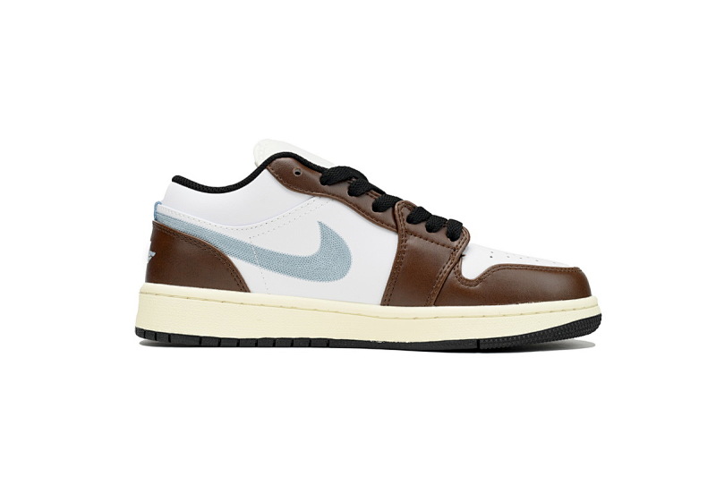 【AA1AQ】灰白棕 乔丹1代低帮 FQ8156-142  Air Jordan 1 Low SE GS 'Mocha Blue Grey'