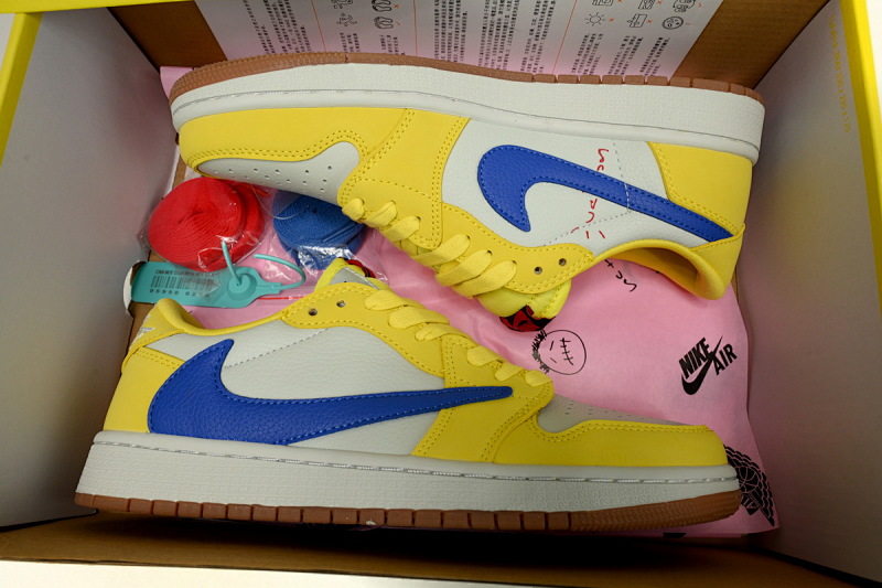 【AA1XH】8.0黄倒勾 乔丹1代低帮 DZ4137-700 Travis Scott x Air Jordan 1 Low OG 'Canary'
