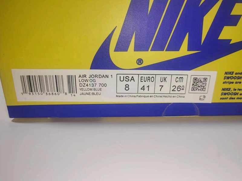【AA1XH】8.0黄倒勾 乔丹1代低帮 DZ4137-700 Travis Scott x Air Jordan 1 Low OG 'Canary'