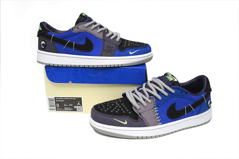 【AA1XH】低蓝娃娃 乔丹1代低帮 DZ7292-420 Zion Williamson x Air Jordan 1 Low OG “Voodoo”