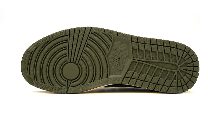 【AA1XH】7.0绿倒勾 乔丹1代低帮 DM7866-002 Travis Scott x Air Jordan 1 Low OG "Black Olive"